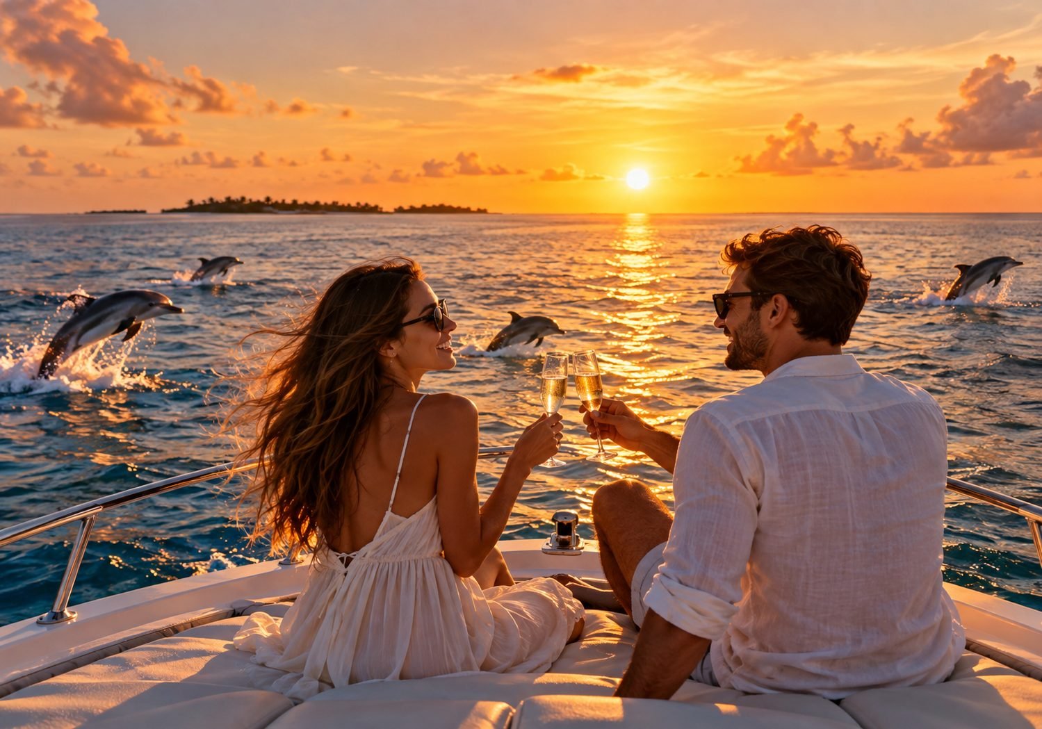 Sunset and dolphin cruise from Hulhumalé