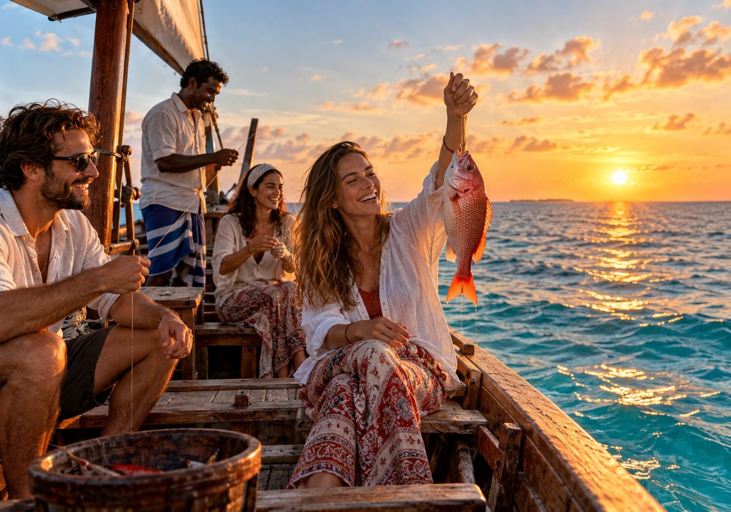 Sunset Fishing Trip from Hulhumalé, Maldives
